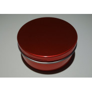 Boîte ronde en aluminium Rouge anodisé