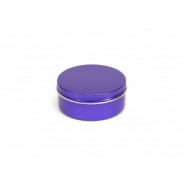 Boîte ronde en aluminium Mauve anodisé