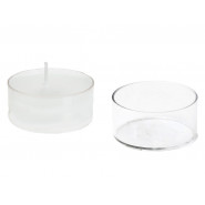 10 Moules transparents bougies chauffe-plat