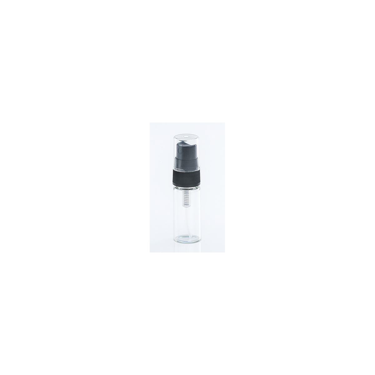 Spray en verre transparent bouchon transparent 10ml